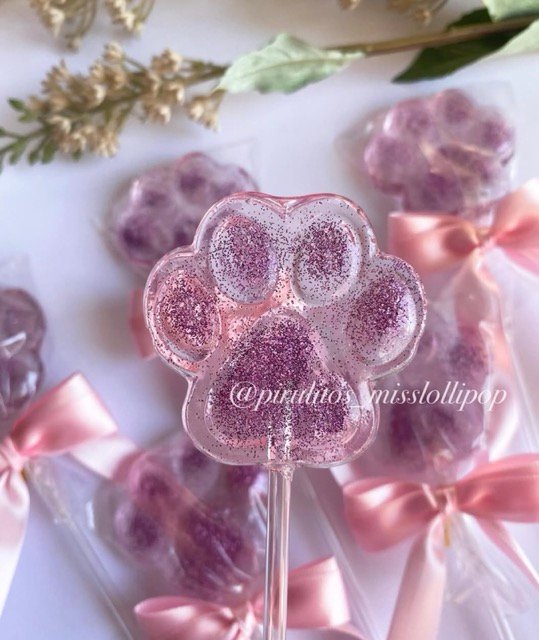 Pirulitos de cristal da identidade visual Miss Lollipop